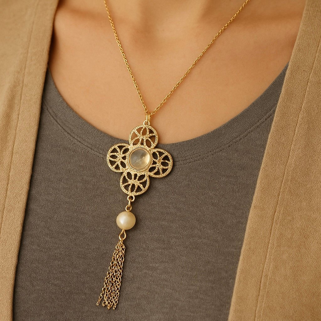 Кулон Аристократ - Жемчуг и Кристалл 🦪