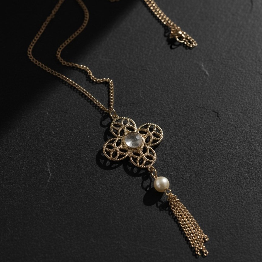 Кулон Аристократ - Жемчуг и Кристалл 🦪