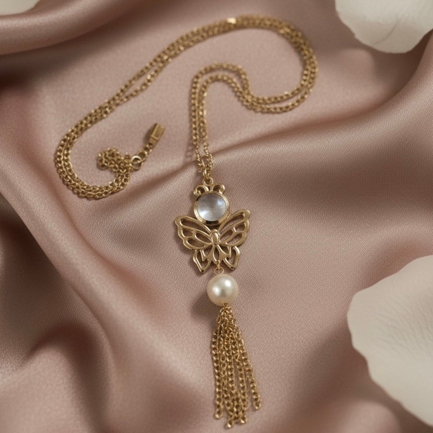 Кулон Бабочка с Жемчугом — ваш секрет легкой элегантности 🦋 