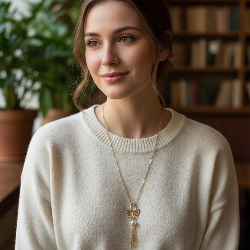 Кулон Бабочка с Жемчугом — ваш секрет легкой элегантности 🦋 